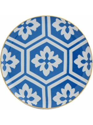 Porland Morocco Ds2 Mavi Düz Tabak 17 Cm