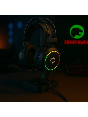 Gamepower Jın Raınbow 7.1 USB Pro Gamıng Oyuncu Kulaklığı + Standlı Set