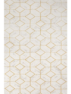 Bespoky 80x150 cm Krem Stn Modern Stone Yıkanabilir Halı | Mutfak Balkon Yatak Odası Halısı | Leke Tutmayan Kaymaz | STN_SCALA-010A