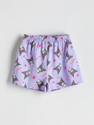 Lc Waikiki Yeni Sezon Beli Lastikli Kuromi Baskili Kiz Cocuk Pijama Sort - S5O442Z4