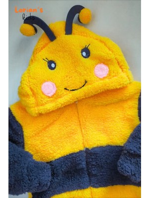 Welsoft Arı Yumuşak Peluş Fermuarlı Bebek Tulumu - 6 Yaş