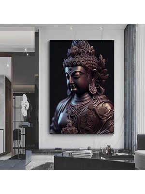 Buda Kanvası, Asya Duvar Sanatı, Buda Duvar Tablosu, Meditasyon Kanvası, Buda Posteri, Budist Baskı