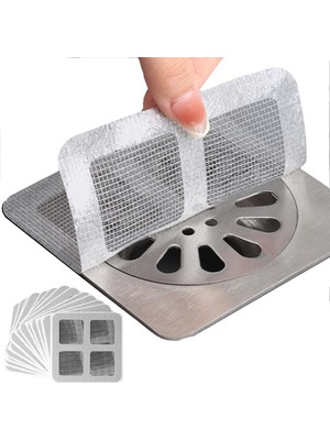 20 Adet Gider Süzgeci Yapışkanlı Filtre Saç Kıl Tüy Pislik Durdurucu Lavabo Banyo Mutfak Küvet Gider Koruyucu Böcek Haşere Engelleyici