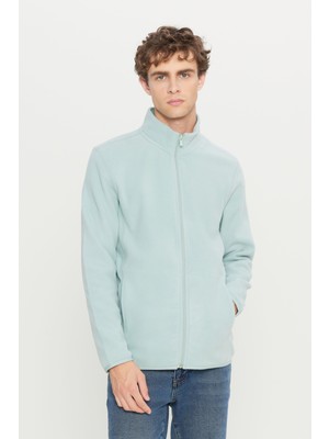 Altınyıldız Classics Erkek Cagla Anti-pilling Tüylenme Yapmayan Standart Fit Dik Bato Yaka Sweatshirt Polar Ceket