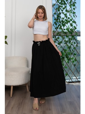 Pilikaşe Üzeri Puntolu Uzun Etek 6792