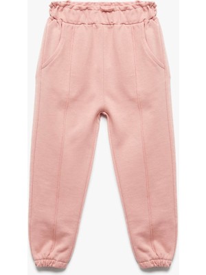 Koton Pamuklu Şardonlu Cepli Jogger Pembe Kız Bebek Eşofman Altı 6WMG40027AK
