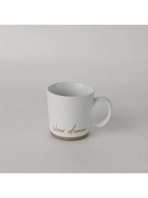 Linens Maxim Slow Seramik 400 ml Kupa Naturel