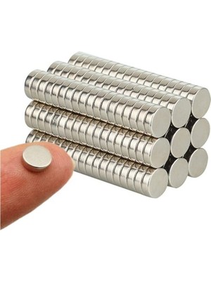10 Adet  5x2 mm Yuvarlak Neodyum Mıknatıs , N35 Kalite Güçlü Magnet
