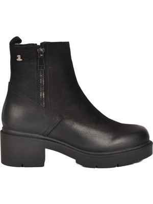 Siyah Nubuk Hakiki Deri Kadın Bot 2454601K Z