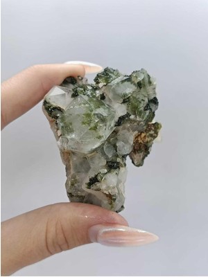 Koleksiyonluk Epidotlu Kuvars Doğaltaş