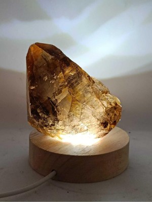 Kristal Kuvars Doğaltaş Ham Kütle Huzur Lamba