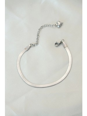 316L Çelik Gümüş Renk Italyan Zincirli Bileklik