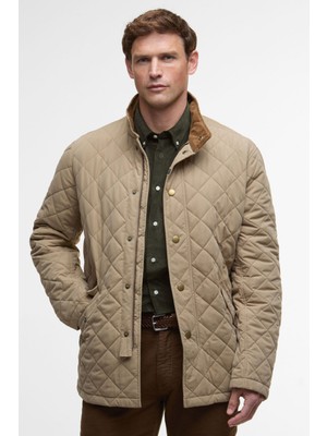 Barbour Shoveler Kapitone Ceket Military Brown