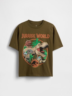 Gap Erkek Çocuk Yeşil Heavyweight Organik Pamuk Grafik T-Shirt