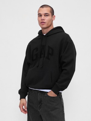 Gap Erkek Siyah Heavyweight Oversized Logo Sweatshirt