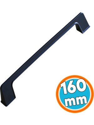 Metal Mutfak Mobilya Çekmece Mutfak Dolap Dolabı Kulpları Kapak Kulbu 16 cm Kulp 160 mm Siyah