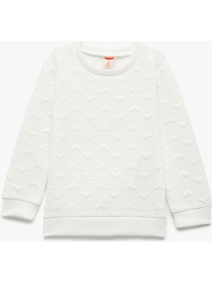 Kalpli Uzun Kollu Bisiklet Yaka Sweatshirt