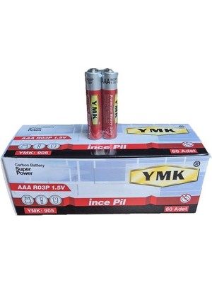 Ymk Ince Pil Aaa-Carbon R03P 1,5 V 6 Adet