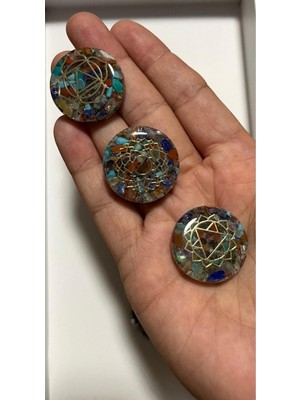 Orgonit Çakra Sembollü 1 Adet Doğaltaş