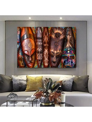 Afrika Kabile Maskesi Kanvas Duvar Sanatı – Afrika Maskesi, Etnik Ev Dekoru