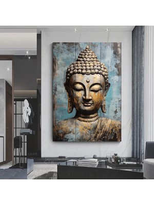 Buddha Kanvas Tablosu, Yoga & Meditasyon Sanatı, Lotuslu Asya Tarzı Ev Hediyesi