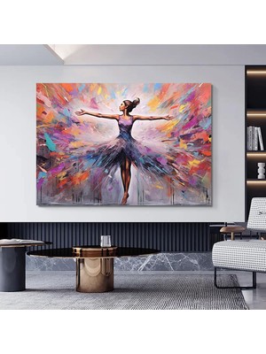 Balerin Graffiti Posteri – Dans Eden Balerin Duvar Sanatı; Sokak Sanatı Kanvas