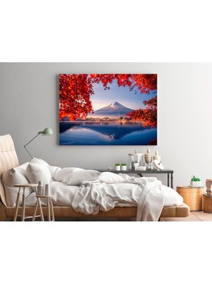 Japon Kanvas Tablo – Kiraz Çiçeği Dekoru; Ağaç Baskılı Japon Posteri; Asya Temalı Hediye; Sakura Man