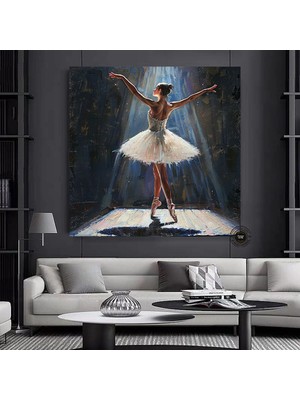 Balerin Tablosu, Çok Renkli Posteri, Bale Sanatı, Büyük Duvar Dekoru