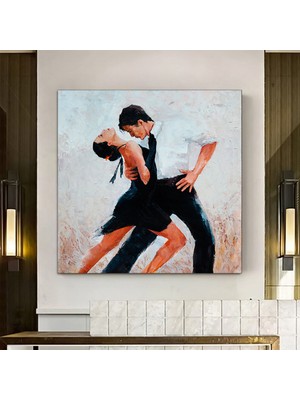 Kanvas Ev Dekoru; Büyük Kanvas; Dans Eden Çift Tablosu; Müzik Odası Sanatı; Tango Çift Kanvas Tablos