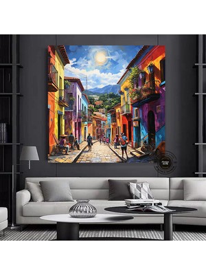 Kolombiya Duvar Sanatı | Cartagena & Bogota | Kanvas Baskılar | Kolombiya Ev Dekoru | Latin Sanatı |