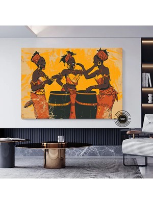 Afrika Soyut Sanat Çok Renkli Poster; Afrika Duvar Sanatı; Afrikalı Kadın; Soyut Afrika Sanatı; Afrik