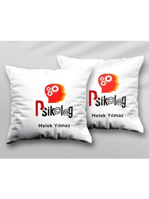 Kişiye Özel Psikolog Ruh Iki Adet Iki Tarafı Baskılı Yıkanabilir Yastık Kırlent Kılıfı