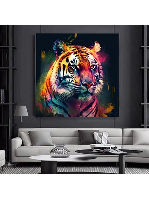 Kaplan Kanvas Tablo, Kaplan Hayvan Baskısı, Ev Dekoru, Hayvan Sanatı