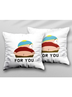 South Park Eric Cartman Iki Adet Iki Tarafı Baskılı Yıkanabilir Yastık Kırlent Kılıfı