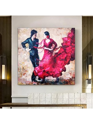 Kanvas Ev Dekoru – Büyük Kanvas; Dans Eden Çift; Tango Çift Kanvas