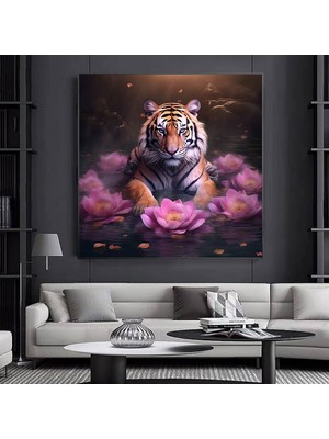 Kaplan Kanvas Tablo – Kaplan Hayvan Baskısı – Ev Dekoru