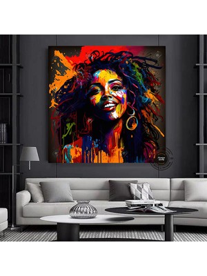 Afrika-Amerikan Resim – Sokak Sanatı Graffiti Kanvas; Çağdaş Afrika Duvar Baskıları; Pop Art Graffit
