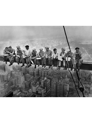 Gökdelen Terasında Öğle Yemeği Fotoğraf Posteri – New York Kanvas; Duvar Sanatı; Ev Dekoru; Tarihi N