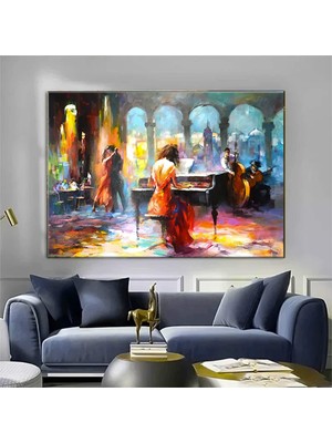 Piyanist Kadın Tango Posteri Duvar Sanatı, Müzisyen Baskısı, Reprodüksiyon Kanvas