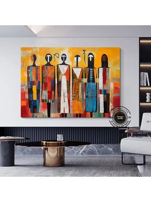 Afrika Kültürü Sanatı, Afrika Duvar Sanatı, Soyut Afrika Sanatı, Yeni Eve Taşınma Hediyesi