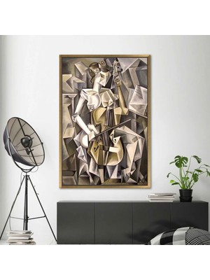 Çello Çalan Kadın Kanvas – Müzisyen, Müzik Odası Dekoru, Modern Baskı, Müzik Sanatı, Çello Sanatı