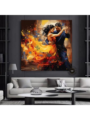 Ev Dekoru Kanvası, Büyük Kanvas, Dans Eden Çift Tablosu, Müzik Odası Sanatı