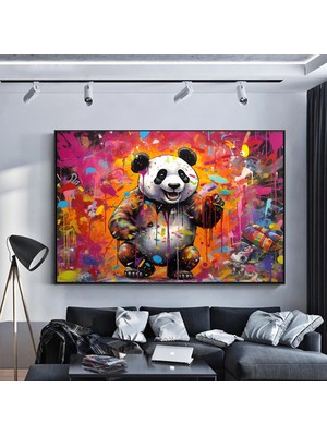 Renkli Graffiti Kanvas Baskısı – Soyut Duvar Sanatı; Dekoratif Kanvas Resim; Poster Baskı