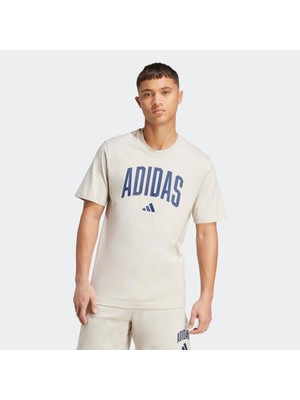 adidas Erkek  Bej  T-shirt M COLLEGIATE T JM6415
