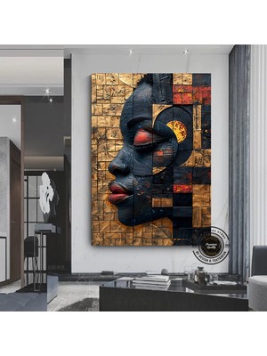 Afrika Amerikan Kültürü Duvar Sanatı; Afrika Kültürü Duvar Dekoru; Yerel Kadın Duvar Sanatı; Soyut K