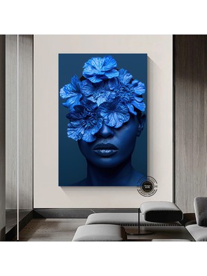 Etnik Kadın Kanvas Sanatı, Çok Renkli Soyut Kadın Portresi