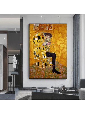 Gustav Klimt 'altın Gözyaşları' Kanvas Tablo Baskısı; Klimt Tarzı Duvar Sanatı; Gustav Kanvas Tablos