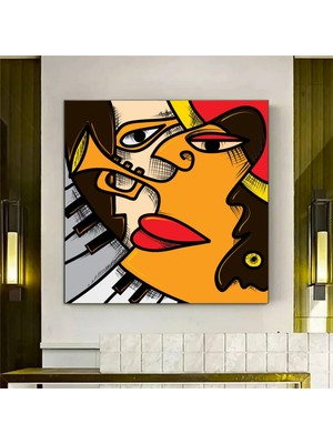 Soyut Caz Tablosu, Müzik Temalı Kanvas Poster