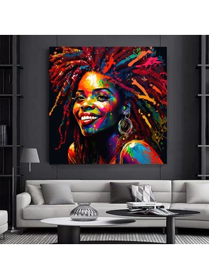 Modern Afro-Amerikan Kadın Graffiti Duvar Sanatı, Kadın Graffiti Temalı Dekor