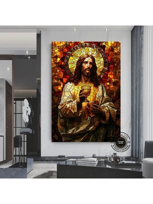 Isa Kanvas Tablosu; Dini Hediye; Hristiyan Duvar Sanatı; Kutsal Kitap Sanatı; Trend Kanvas